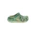 Crocs Mule/Clog: Slip-on Platform Casual Green Shoes - Women's Size 12 - Round Toe