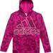 Adidas Shirts & Tops | Adidas Girls Marble Print Fleece Hoodie. Nwt! | Color: Pink/White | Size: Various