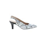 Beacon Heels: Pumps Stilleto Cocktail Party White Shoes - Women's Size 9 - Almond Toe