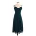 Windsor Casual Dress - A-Line: Teal Solid Dresses - Women's Size Small