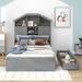 Nestfair Wood Platform Bed with Storage Headboard and 2 Drawers