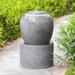 19.5x19.5x32.5" Heavy Outdoor Cement Fountain , Cute Unique Urn Design Water feature For Home Garden, Lawn, Deck & Patio