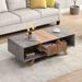 43.31'' Luxury Coffee Table with Drawer, Farmhouse & Industrial Table, Rectangular Table for Living Room