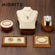 MISHITU-Ensemble d'accessoires de présentoir à bijoux en bois massif porte-collier porte-bracelet