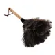 Natural Fluffy Ostrich Feather Duster with Wooden Handle Eco-Friendly Reusable Handheld Car Duster