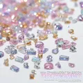 20PCS Glitter Ice Translucent Color Zircon Sharp Bottom Luxury Diamonds Nail Art Rhinestones Jewelry