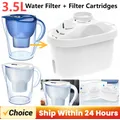 3.5L Water Filter + Water Filter Jug Cartridges Household Kitchen Activated Carbon Filter Water