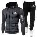 New style Fashion Men felpa con cappuccio Fitness Gym abbigliamento uomo Running Set abbigliamento