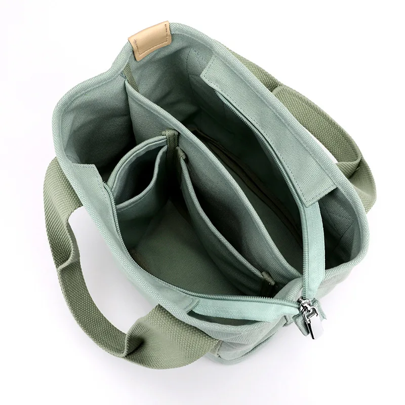 Xierya femmes petit sac avec fermeture éclair mode dame simple épaule Portable épaissi toile téléphone Portable seau sac fourre-tout