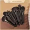 Chichodo Make-up Pinsel-luxuriöse geschnitzte Rohr Ebenholz Griff Tierhaar Series-20Pcs Natur kosmetik Pinsel Set-Beauty-Tools