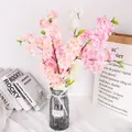 Fleurs Artificielles de Sakura de Style Japonais 1 Pièce 4 Branches Aucune Branche de Fleur