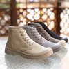 Mode Paar High Top Sneakers Leinwand Schuhe Frauen Männer Casual Schuhe Weiß Flache Weibliche Korb Spitze Up Trainer Größe 36-45