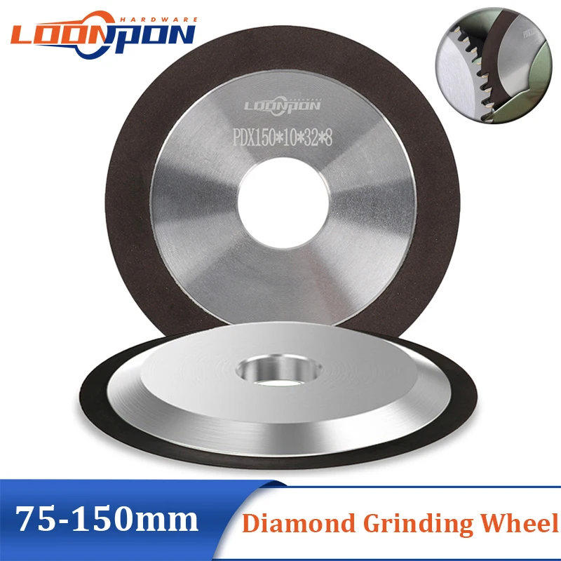 Diamant-Schleifscheibe, rotierendes Schleifwerkzeug für Hartmetall, Metall, Stahl, Wolframstahl, Fräser, Werkzeugschärfer, Grinde 150 Körnung Image