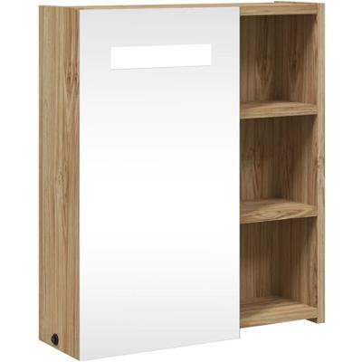 Spiegelschrank mit LED-Beleuchtung Eichenoptik 45x13x52 cm vidaXL