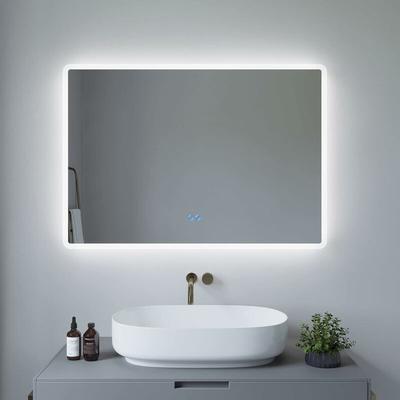 Badspiegel Wandspiegel mit led Licht 100x70cm boras Typ b Touch Sensor Dimmbar Antibeschlag
