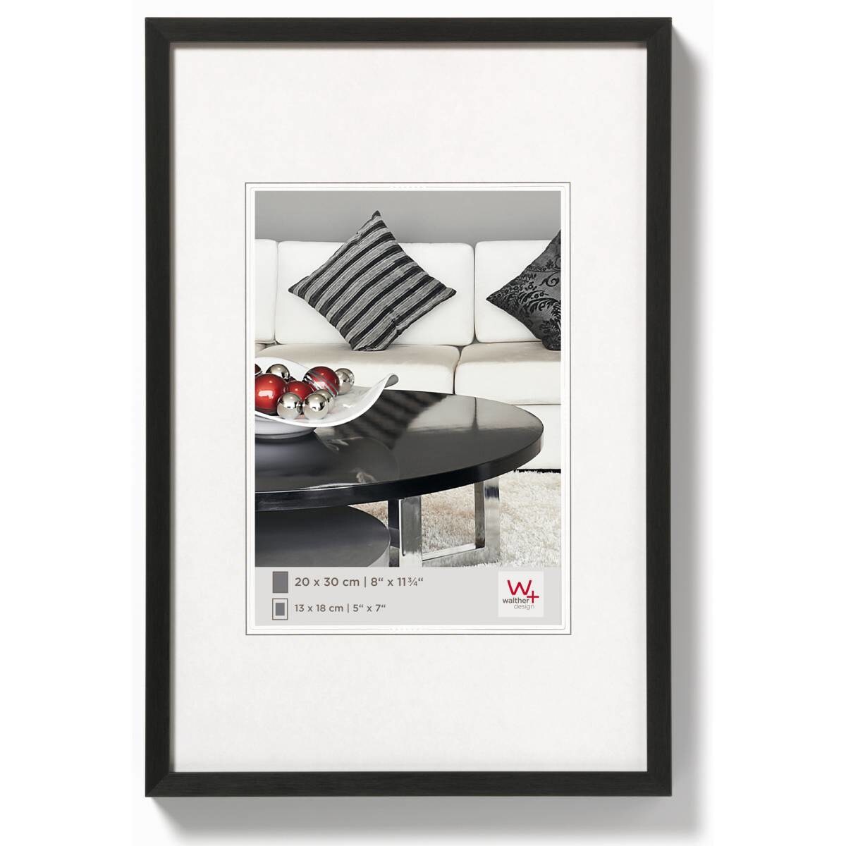 walther + design Walther Design AJ130B Bilderrahmen Schwarz Einzelbilderrahmen Image