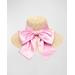 Mirabel Wide Brim Hat With Pink Satin Bow