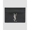 Ysl Monogram Card Case In Spazzolato Leather