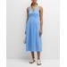 Faedra Sleeveless Cotton Gauze Midi Dress