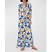 Drogo Floral-print Elbow-sleeve Maxi Dress