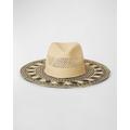 Nora Geometric Straw Fedora