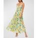 Galeta Tie-back Floral Pleated Midi Dress