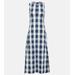 Plaid Cotton Jersey Maxi Dress