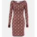 Moon Diamant Jacquard Wool-blend Minidress