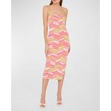 Strapless Multicolor Chevron Knit Dress