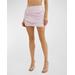 Astrid Ruched Faux-leather Mini Skirt