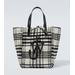 Belt Checked Tote Bag