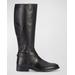 Melissa Leather Belted Tall Riding Boots