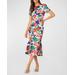 Thompson Floral-print Flounce Midi Dress