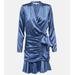 Agatha Silk-blend Satin Wrap Dress