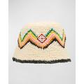 Raffia Crochet Bucket Hat