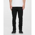 P005 Black Raw Slim-fit Jeans