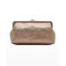 Classic Metallic Leather Clutch Bag