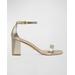 Nudistcurve Metallic Ankle-strap Sandals