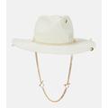 Embellished Straw Fedora