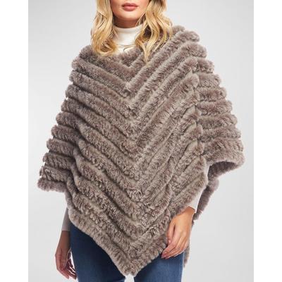 Deluxe Knitted Faux Fur Poncho