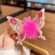Haarnadel mit fliegendem Schmetterling, animierte Schmetterlings-Haarspangen für Kinder mit Nerzfell: bezaubernde Haar-Accessoires für süße Mädchenfrisuren