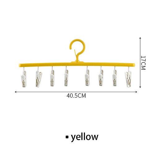 3-teiliger drehbarer Wäscheständer mit 8 Klammern, rutschfester, spurloser Sockenaufhänger für Studentenwohnheime, Haushaltskleidung, Unterwäsche, Socken, Krawatten, ideal für Kleiderschrank, Image