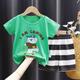 2 Stück Baby Jungen T-Shirt Shorts Outfit Farbblock Kurzarm Baumwolle Set Outdoor Modisch Täglich Sommer Frühling 3-7 Jahre Schwarz Weiß Rosa