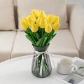 10 fleurs artificielles de tulipes en PU réalistes: parfaites pour la décoration intérieure, les décorations de mariage et les événements - tulipes au toucher réaliste pour plus d'élégance