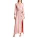 Surplice Neck Long Sleeve Knit Maxi Dress