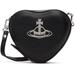 Black Mini Louise Heart Crossbody Bag