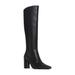 Snakeskin Embossed Leather Knee High Boot