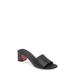 Cl Logo Block Heel Slide Sandal