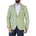 Solid Notch Lapel Linen Blend Sport Coat