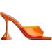 Orange Lupita Glass Slipper Heeled Sandals